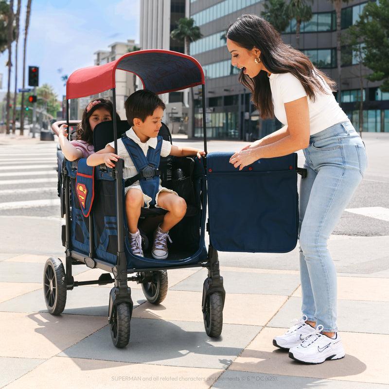 wonderfold w2 elite stroller wagon WonderFold Superman Elite Pro Stroller Wagon (2 Seater)