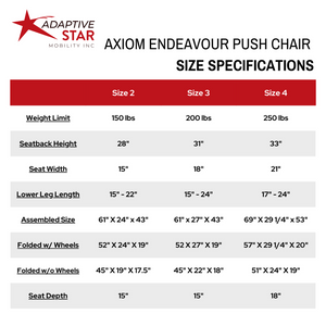 Adaptive Star Axiom Endeavour Push Chair Size 2