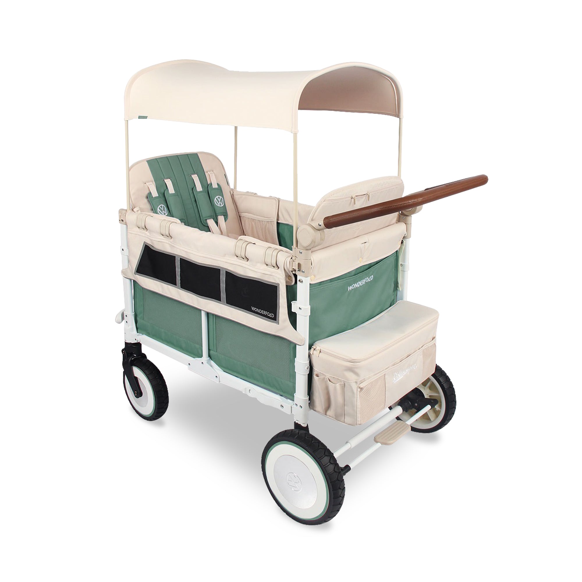 Buy Wonderfold VW4 Volkswagon Double (4 Seater) Stroller Wagon (Sage Green) Online – Supreme Stroller