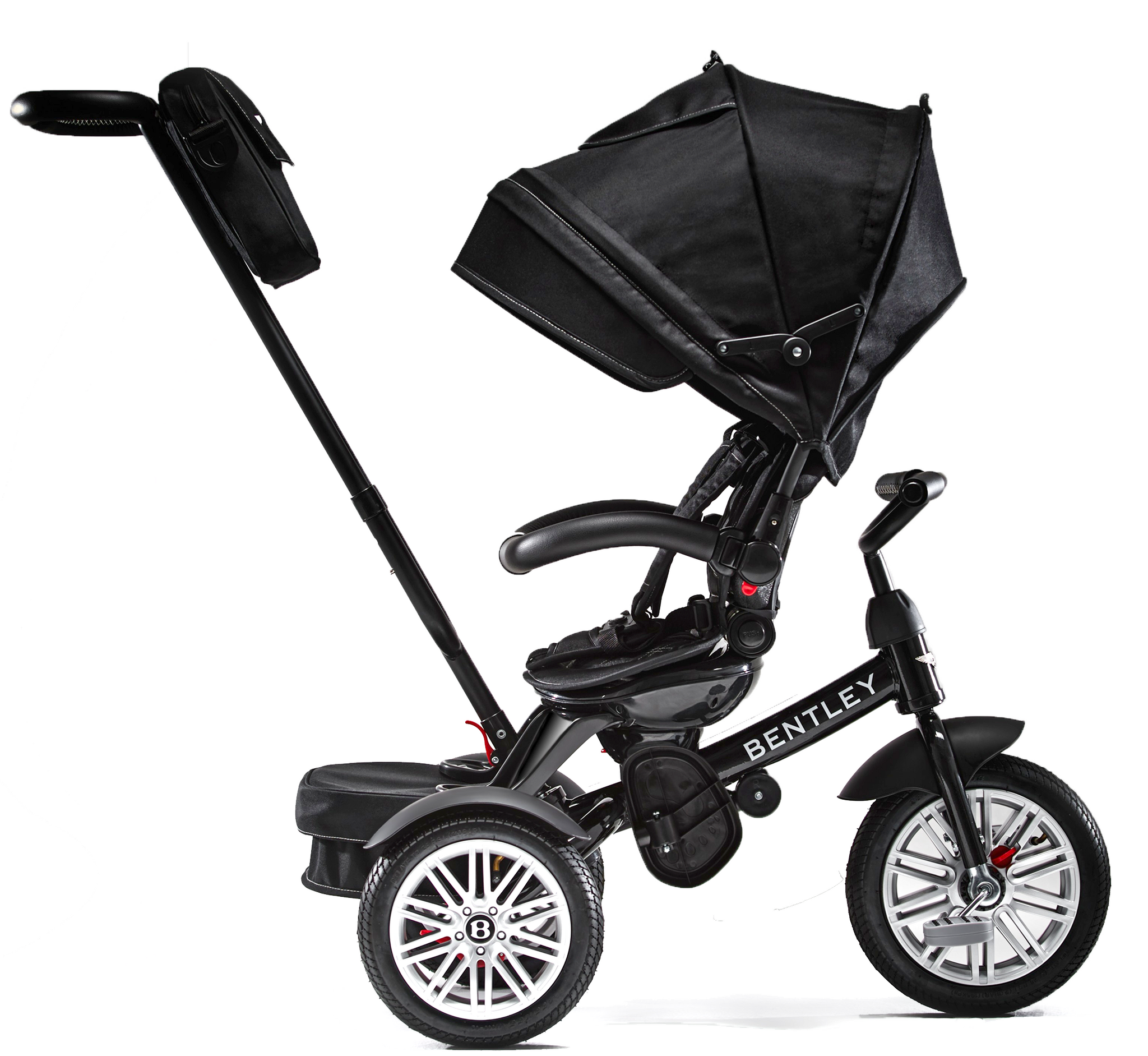 Kids push sales along tricycle buggy