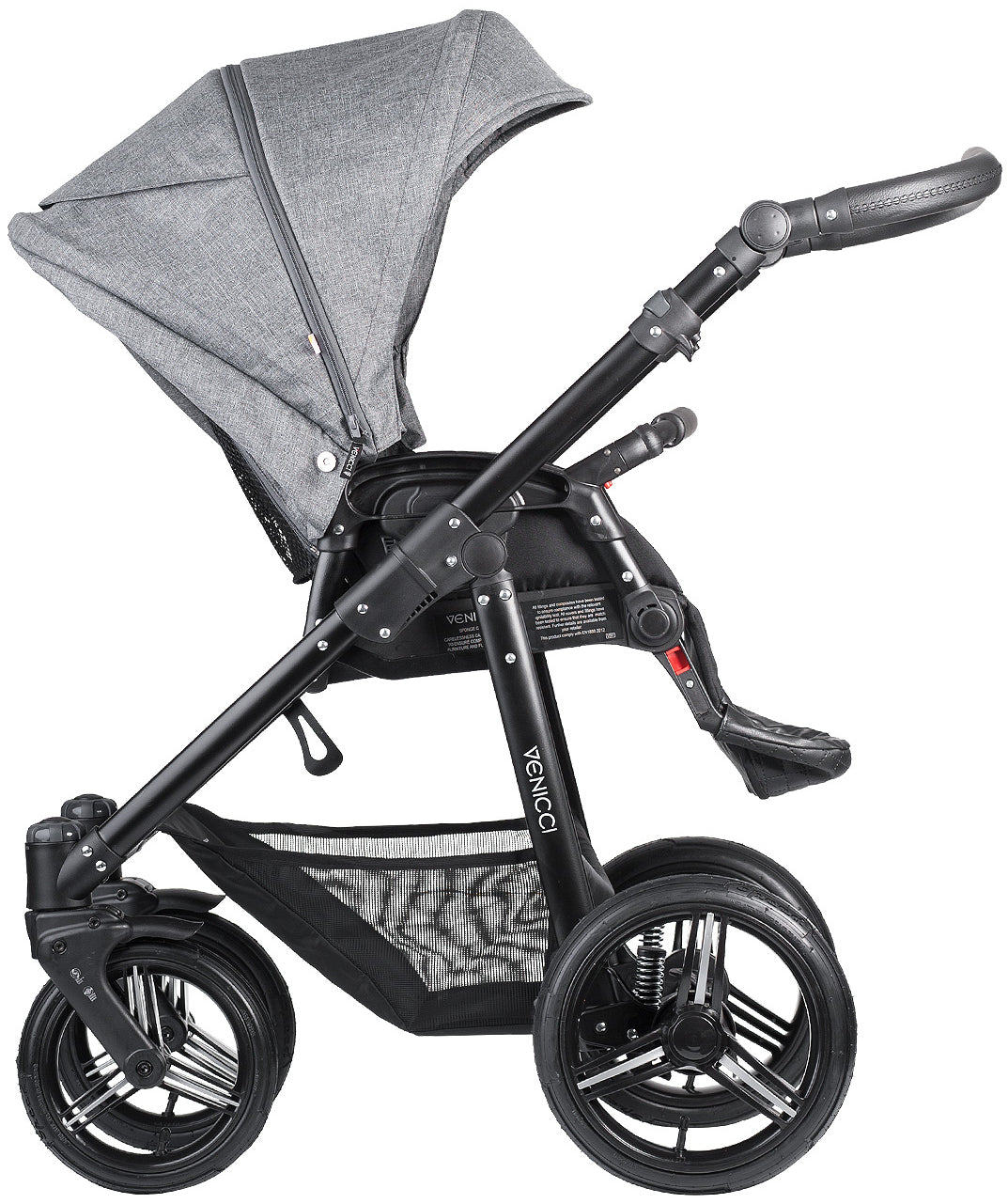 Buy Venicci Shadow Stroller Denim Grey Black Frame Online Supreme Stroller