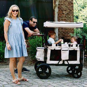 Keenz XC+ 2.0 Luxury Comfort Stroller Wagon - 4 Passenger (Cream)